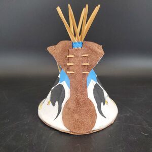 Vintage Oglala Sioux Teepee Handmade by Gerald Quiver Signed 5”